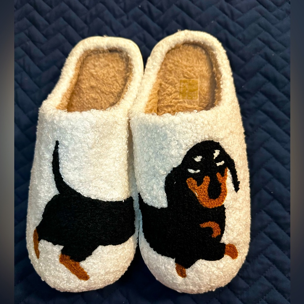 Cozy White Dog Slippers